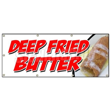 Signmission DEEP FRIED BUTTER BANNER SIGN balls on a stick dipped flavored glazed B-96 Deep Fried Butter